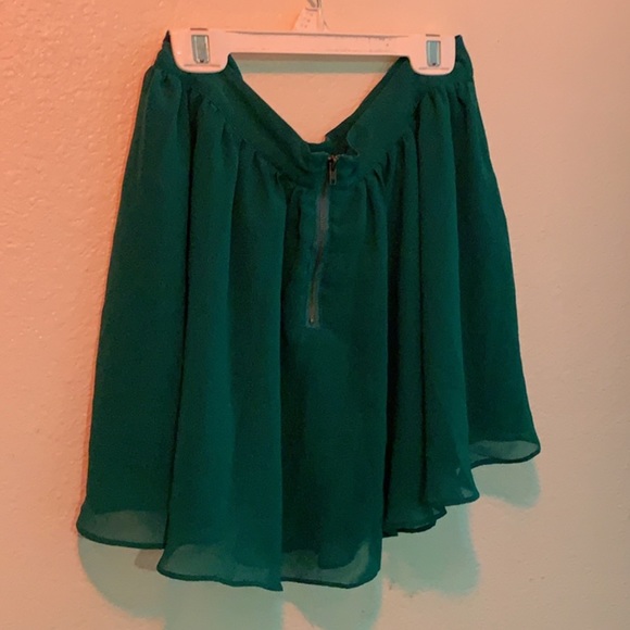 Kelly Green Forever 21 Layered Circle Mini Skirt - Picture 2 of 4